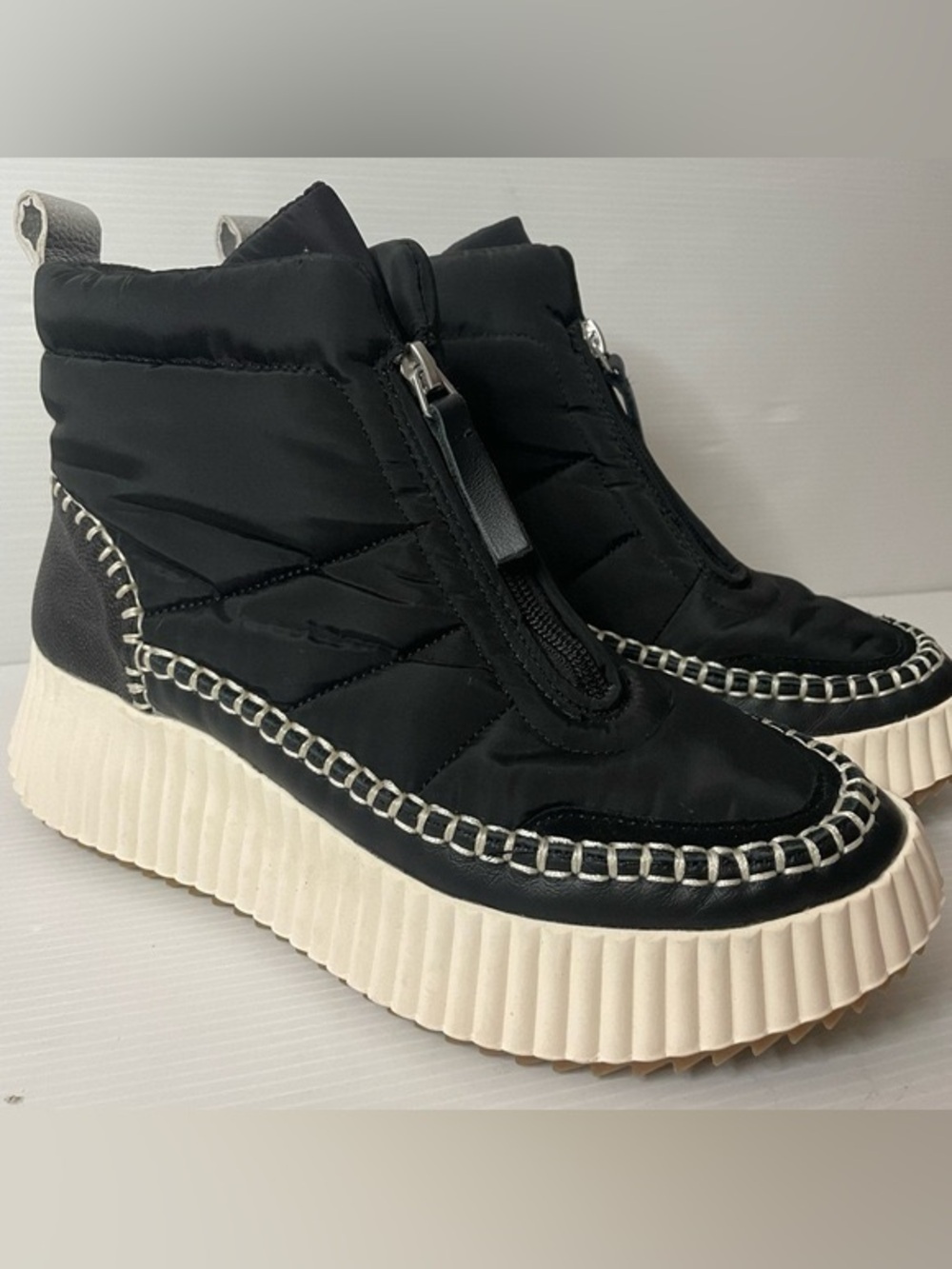 DOLCE VITA Devlin High Top Platform Sneaker In Black Size 8.5 - Picture 1 of 6